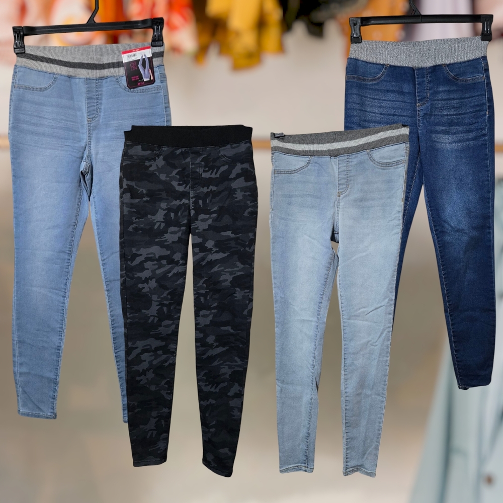 Women's Jeans Set - Blue, Black Camouflage